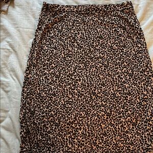 Ann Taylor Brown and Black Knee-Length Pencil Skirt